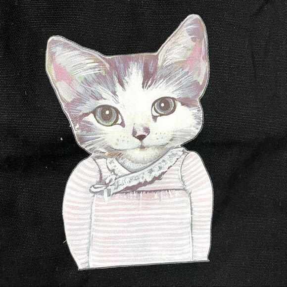 NWT Cat Print Canvas Bag - Picture 3 of 4
